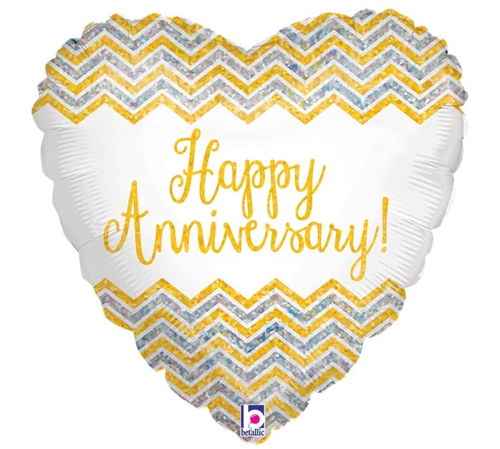 Happy Anniversary Heart Shape Balloon