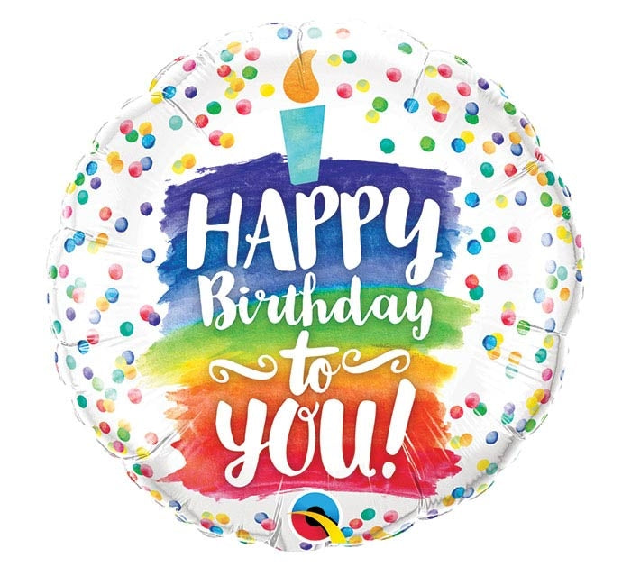 Happy Birthday Rainbow Cake Balloon Dubai