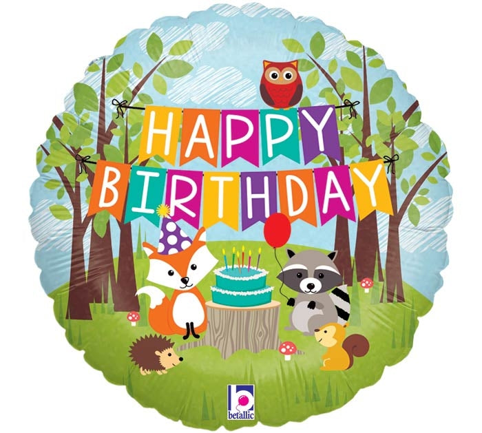 Happy Birthday Woodland Balloon Dubai