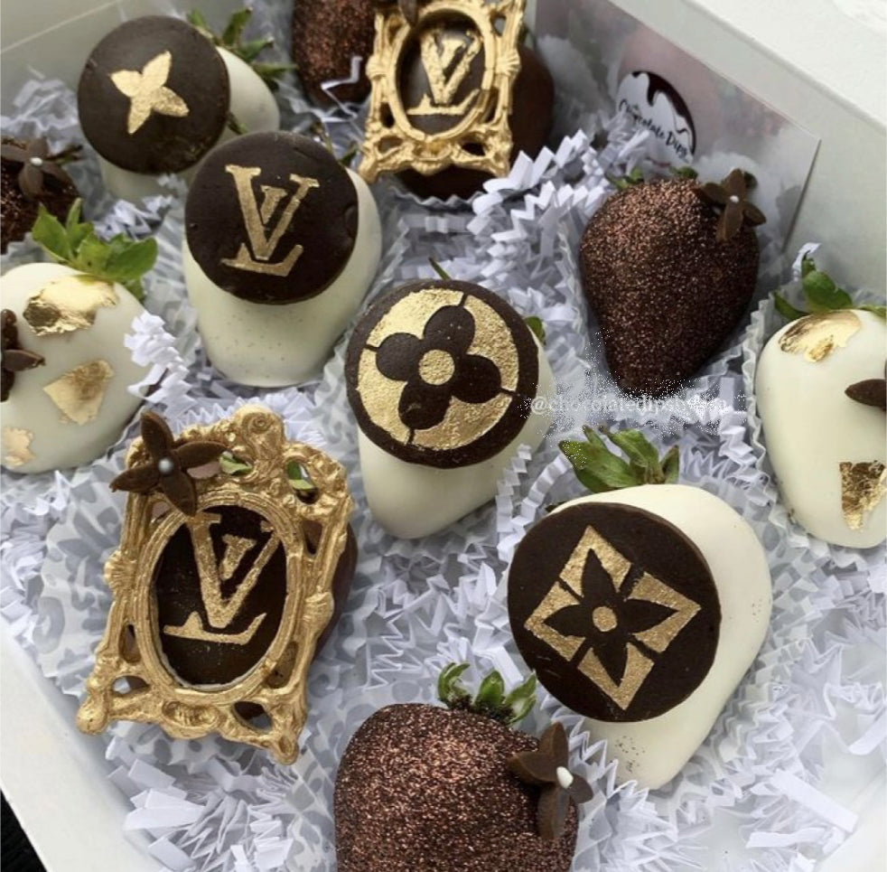 LV Louis Vuitton Theme Chocolate Covered Pretzels Treats - The