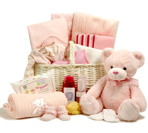 Cutie Pie cesta regalo bebé recién nacido para niñas, color rosa
