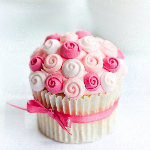 Cute Pink Rose Cupcakes Dubai