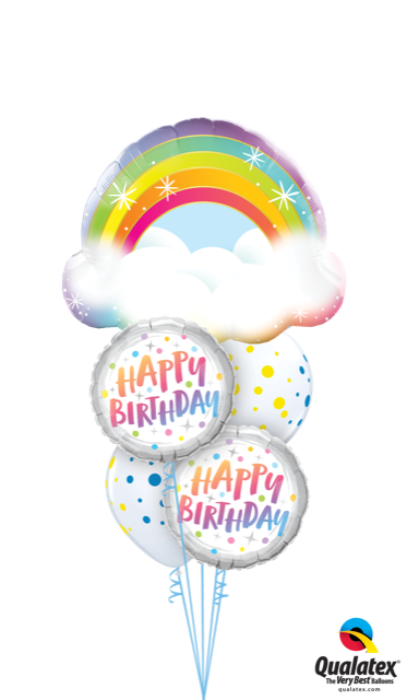 Rainbow & Cloud Balloon Bouquet Dubai