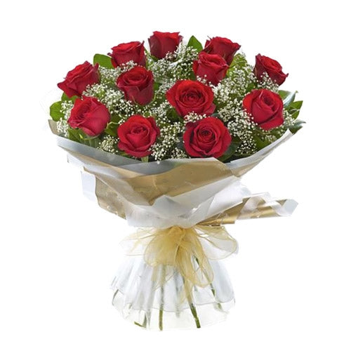 Red Rose Birthday Bouquet - Flower Delivery Dubai, UAE