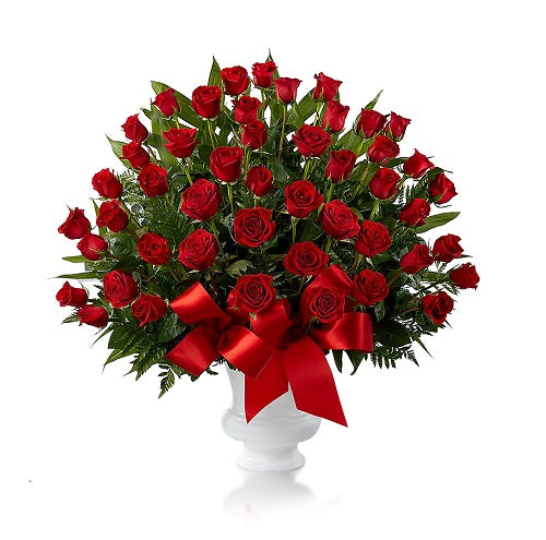 Valentine Red Roses Vase - Dubai