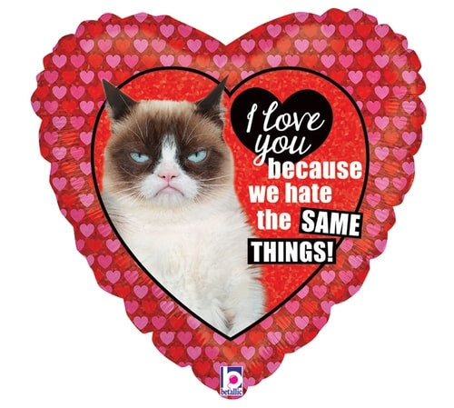 Grumpy Cat Romantic Heart Balloons Online Delivery UAE