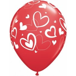 Romantic Red Heart Balloons Dubai
