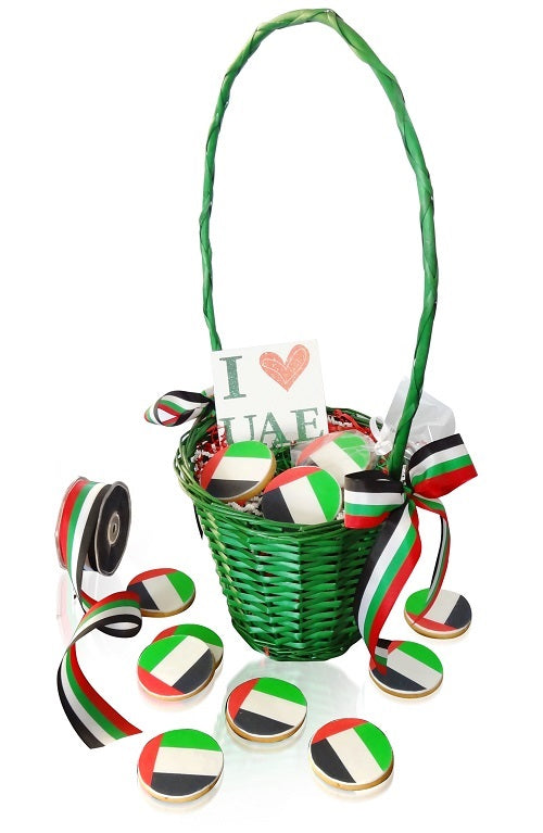 UAE Flag Cookies Basket