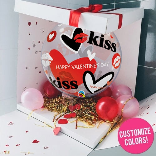 Set DIY Globo burbuja personalizada y número - My Valentine