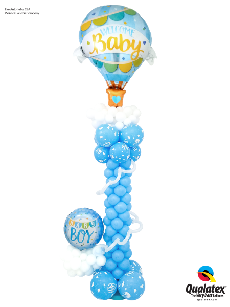 Welcome Baby Boy Hot-air Balloon Stand Dubai