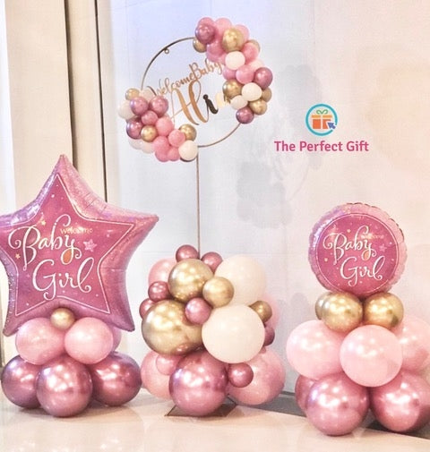 Stand di palloncini metallici di benvenuto per neonata - Acquista ora  regali per neonati - The Perfect Gift® Dubai