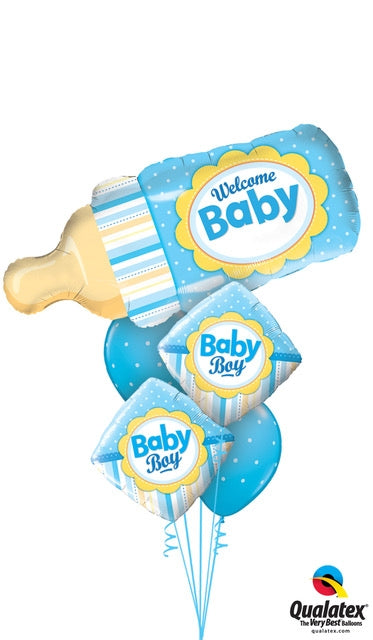 Welcome Baby Blue Bottle Shape Balloon Dubai