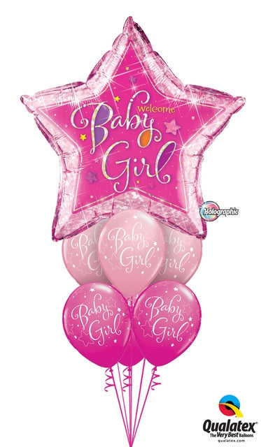 Welcome Baby Pink Star Balloon Dubai
